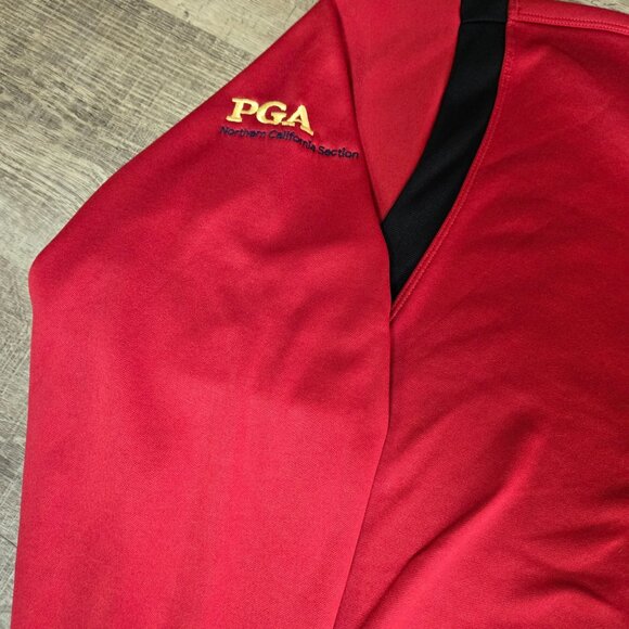 Nike Golf PGA Northern CA Section Red Pullover Fleece Lined Sweatshirt XL - Picture 5 of 12